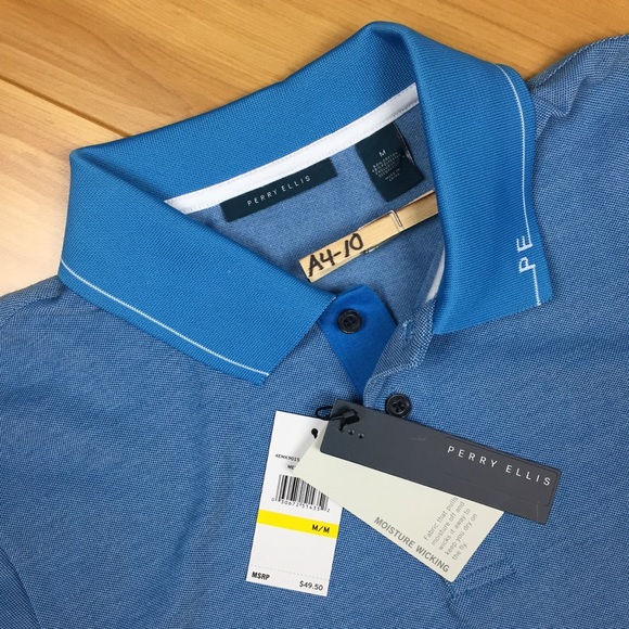 Perry Ellis Moisture Wicking Polo Large - Picture 7 of 8